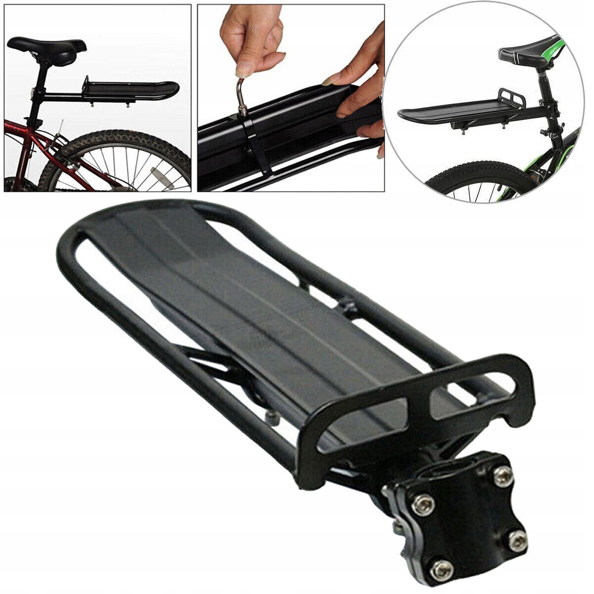 TYLNY BAGAŻNIK ROWEROWY ZE STOPU ALUMINIUM REGULOWANY BAGAŻNIK ROWEROWY MTB Kod producenta Bagażnik rowerowy