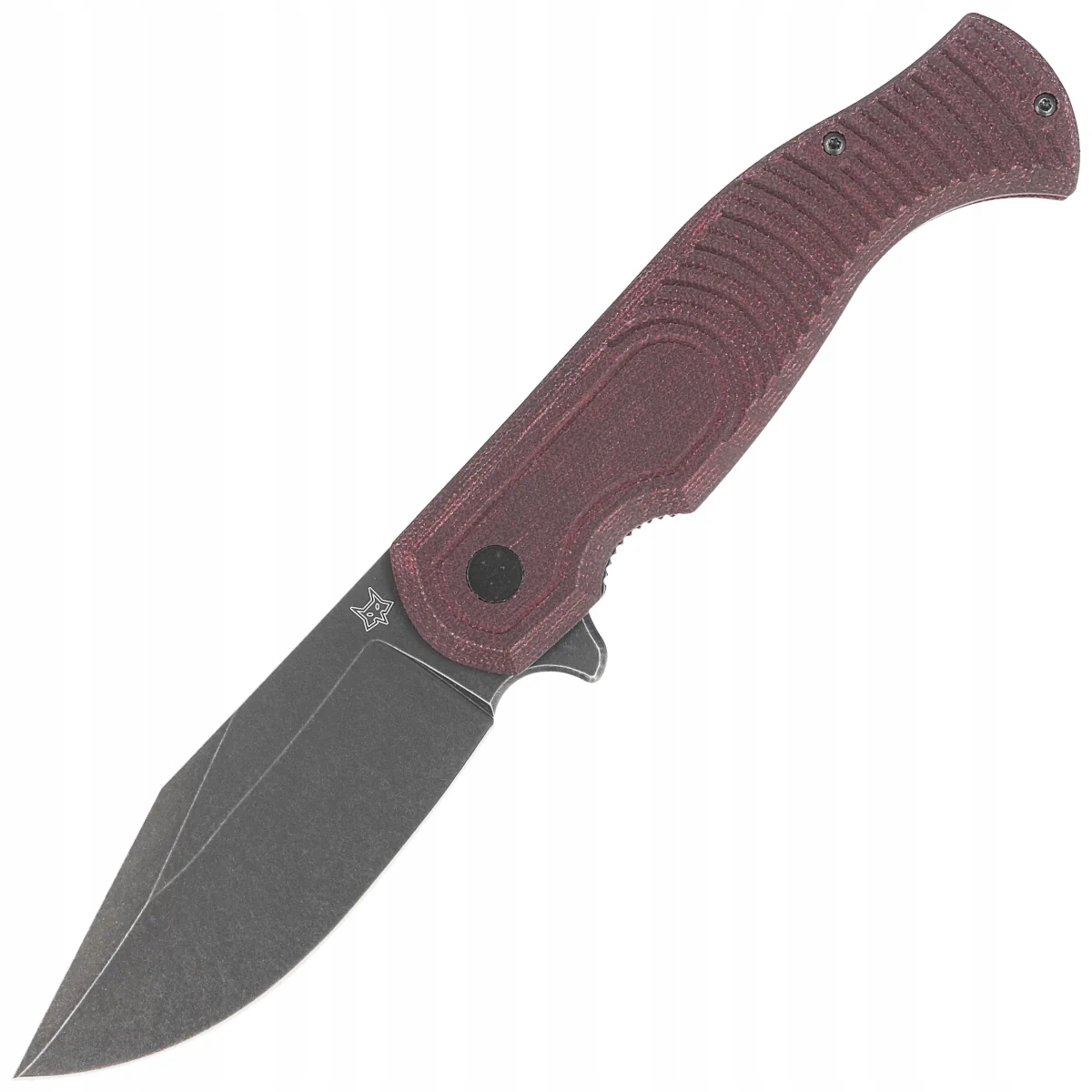 Nůž Fox Eastwood Tiger Burgundy Micarta, Black S90V