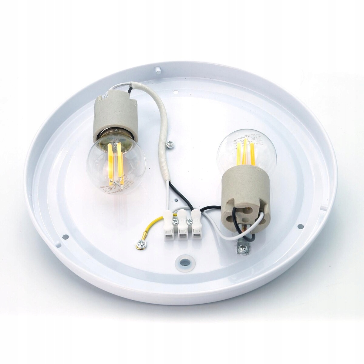 LAMPA DO ŁAZIENKI PLAFON OPRAWA 2xE27 IP44 SREBRNY Rodzaj plafon