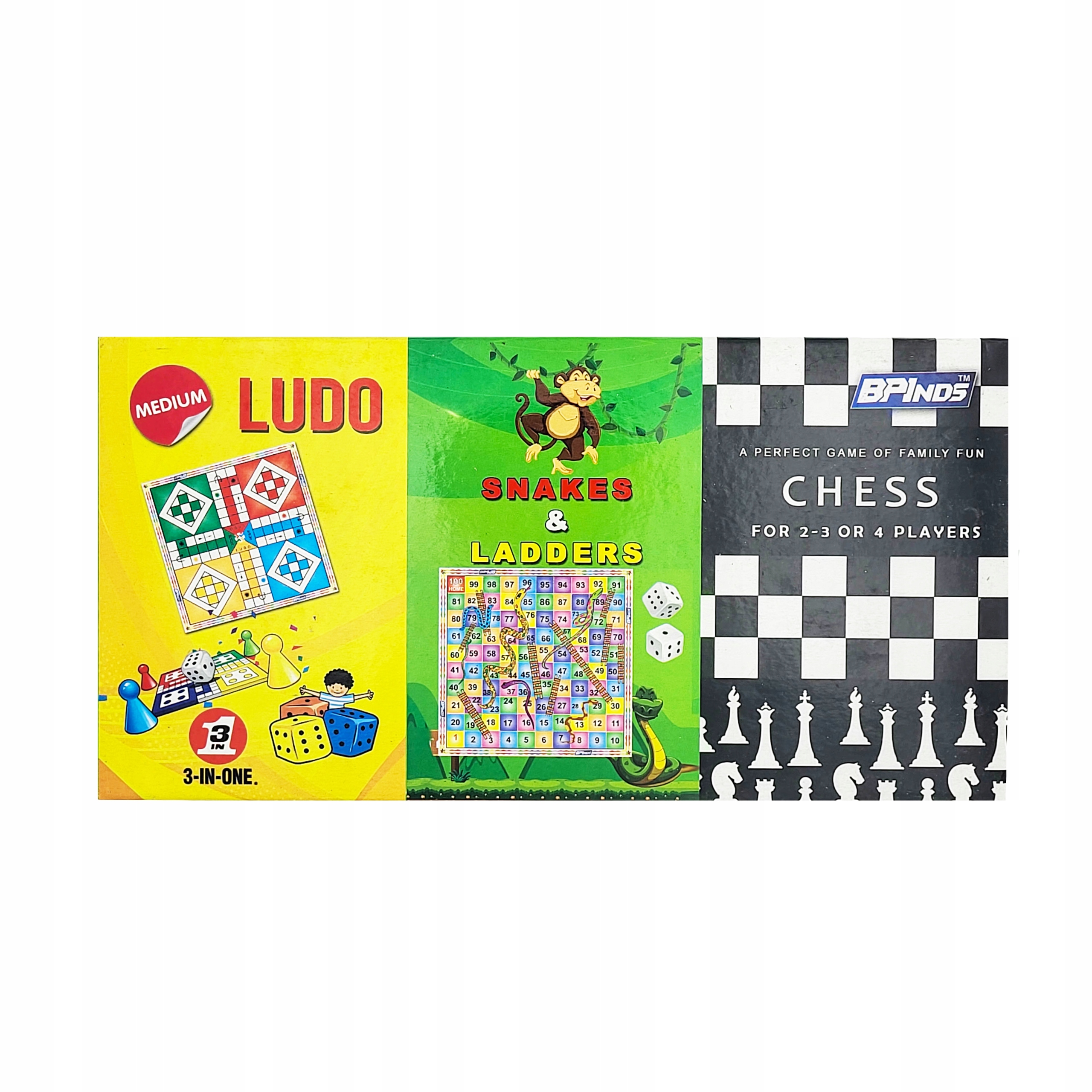 Zestaw gier 3 in 1 Ludo Węże i Drabiny oraz Szachy