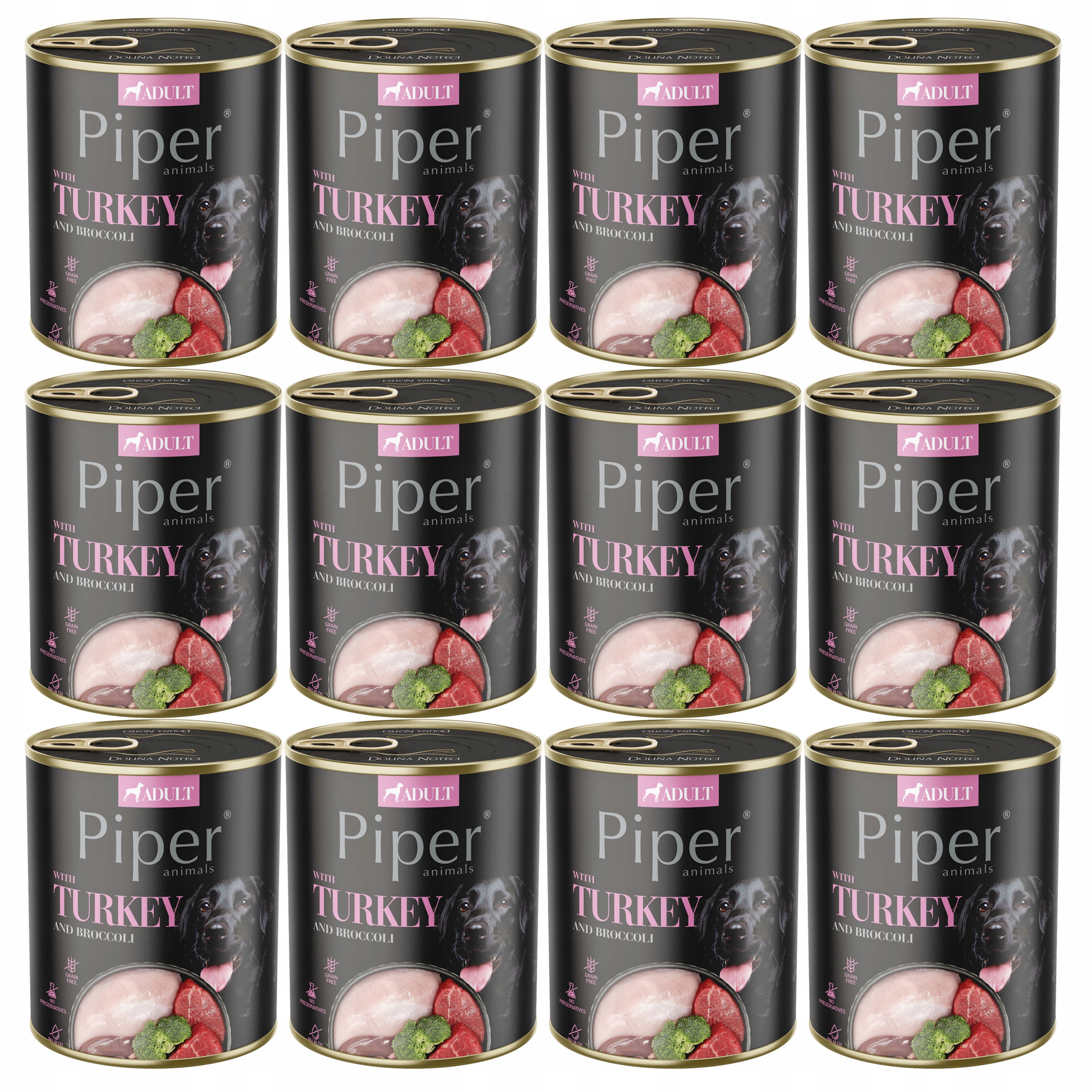 Levně Dolina Noteci Piper Krmivo mokré pro psy Krůta s brokolicí 12 x 800 g