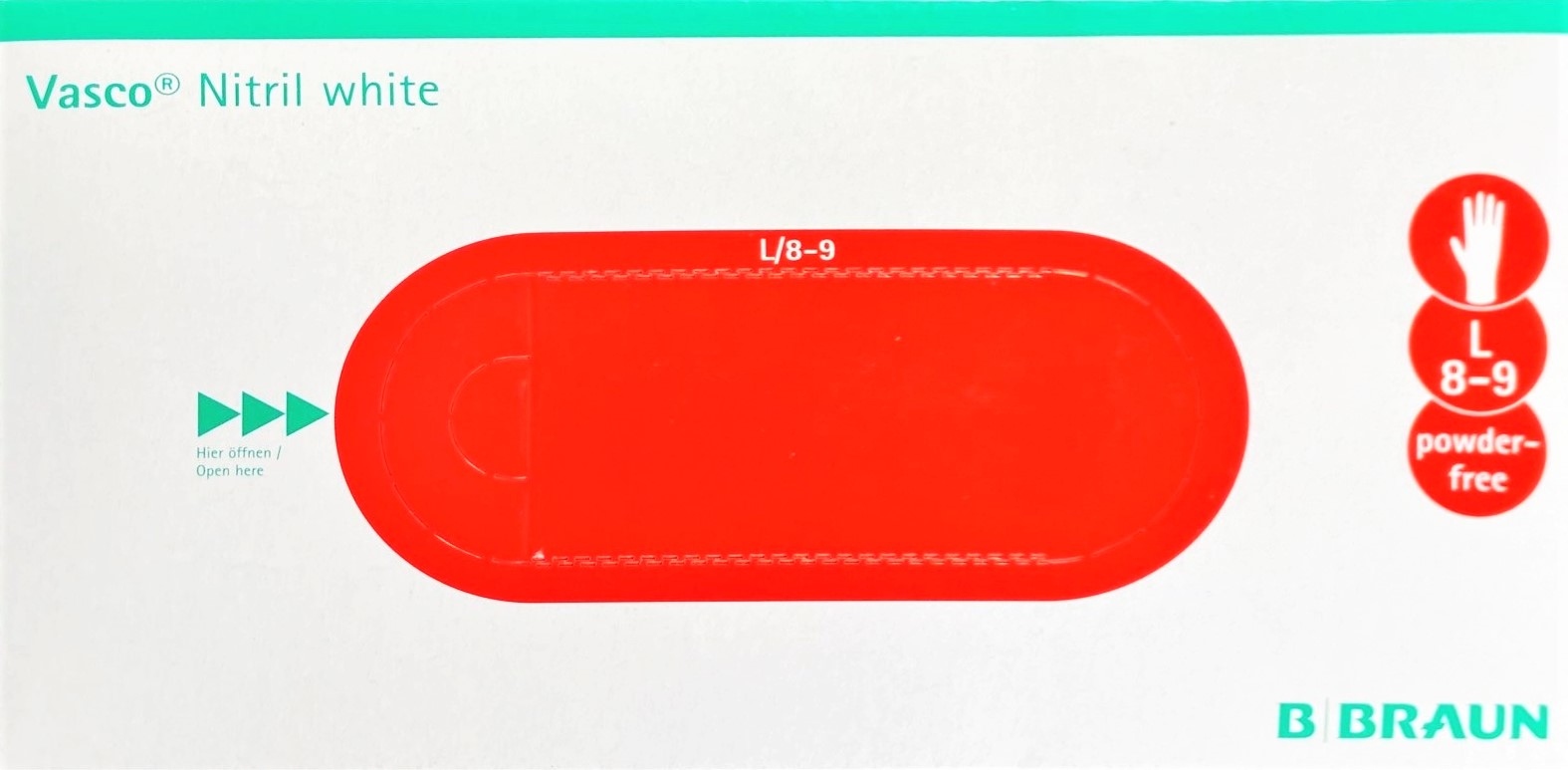 

B.Braun Vasco Nitril white L, 100szt.