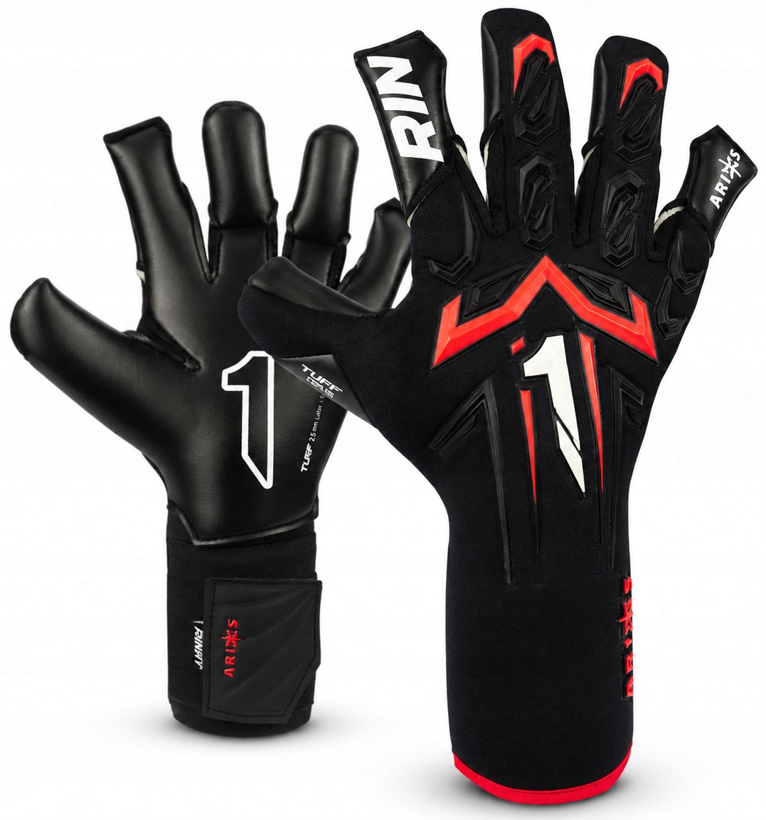 Rinat rękawice bramkarskie piłkarskie Aries X Turf pianka 2,5mm Meczowe
