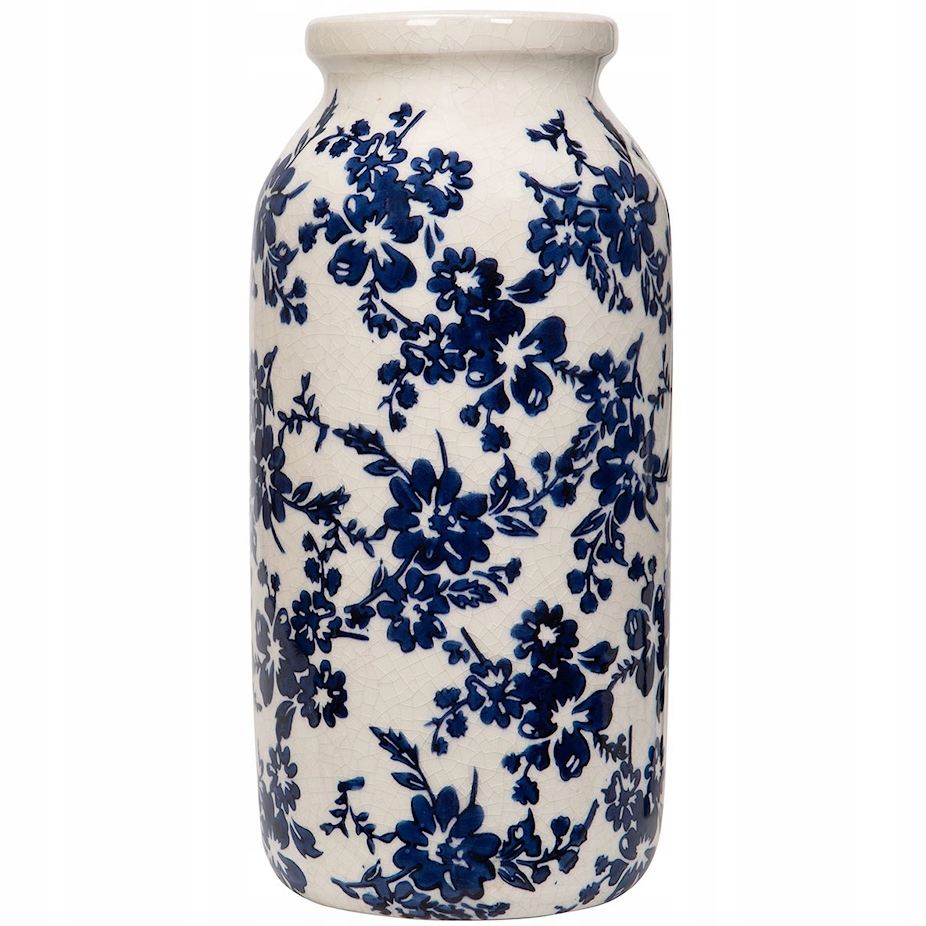 Keramická Váza Na Květiny Retro Bílá Růže Vysoká 32 cm do obývacího pokoje