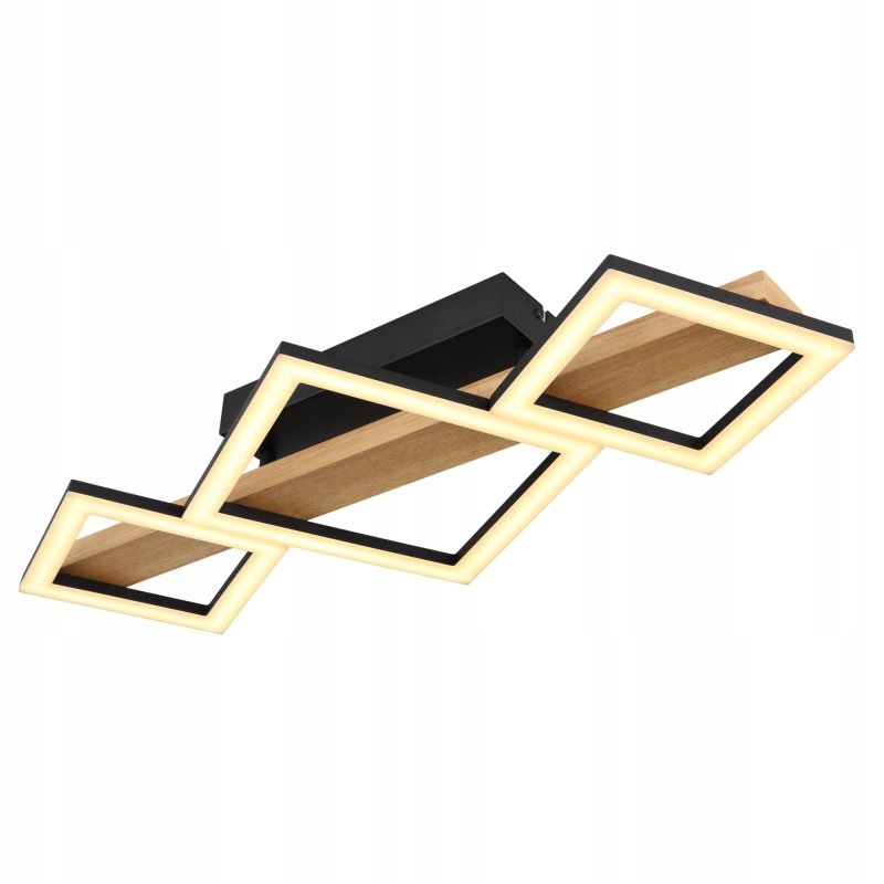 Led stropná lampa Dustin 29W čierno-hnedá moderná Globo