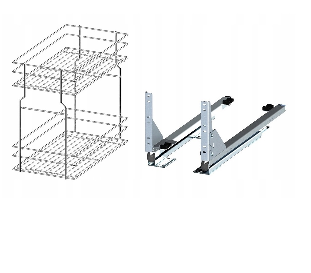 KOSZ CARGO 30 300 2 DOLNE DOMYK SLIDE CHROM EFEKT