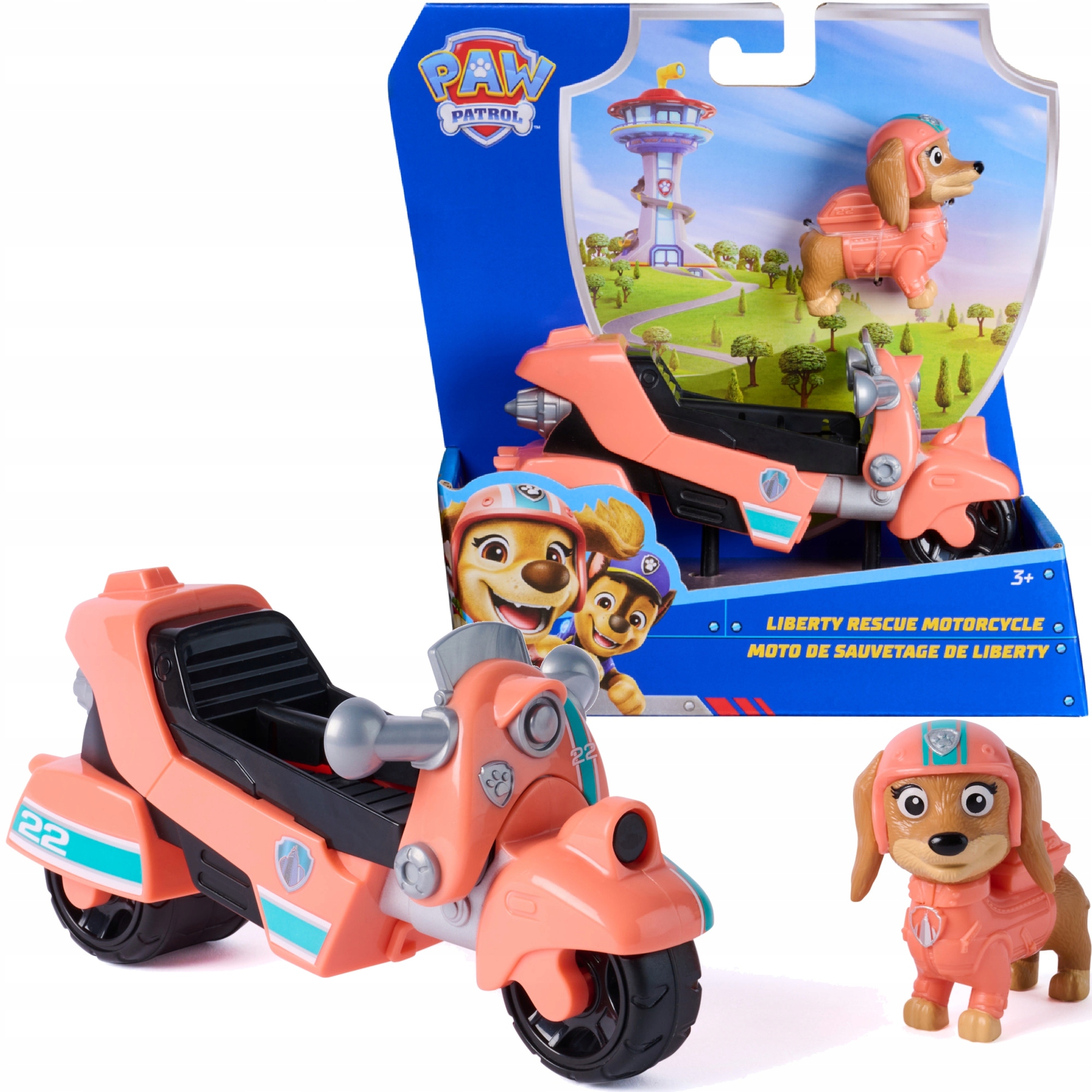 PSI PATROL LIBERTY POJAZD SKUTER MOTORCYCLE RATUNKOWY + FIGURKA