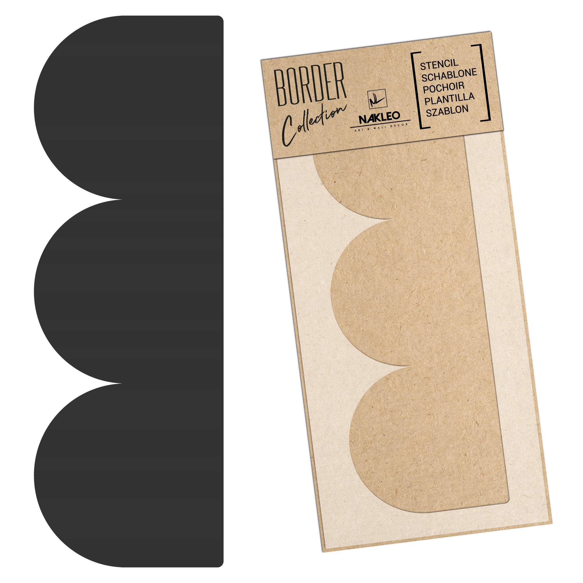 

Szablon Malarski 21x45cm Falbanka Półkola 14cm