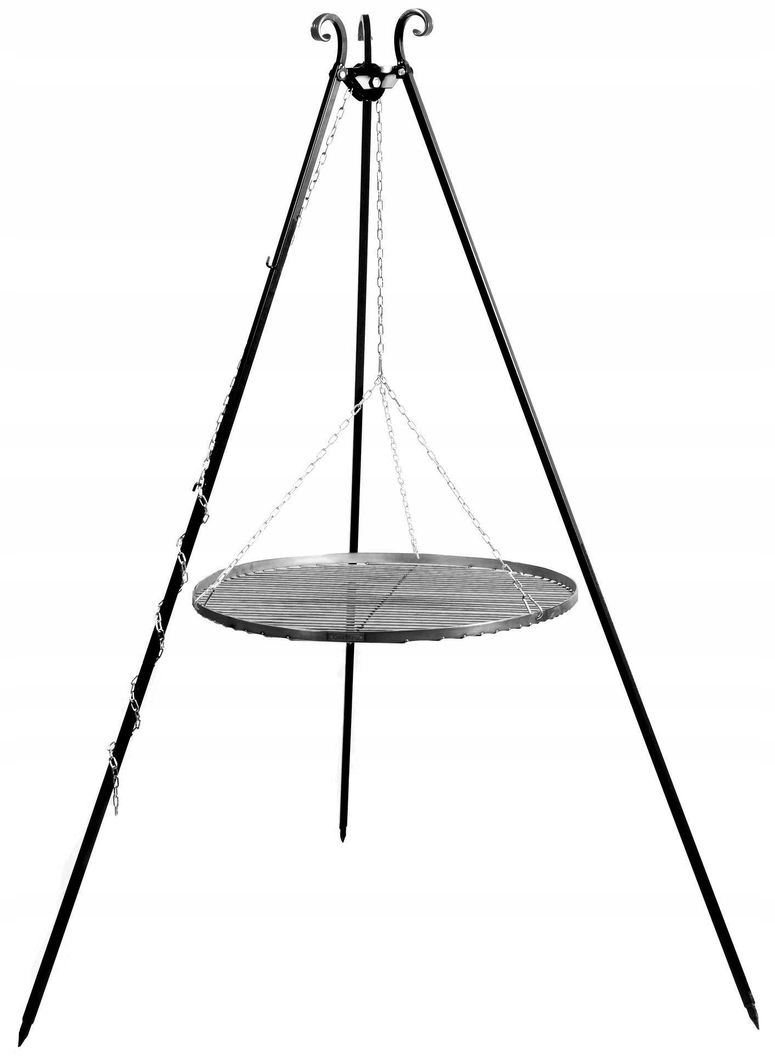 Grill Na Trójnogu Ogrodowy Ruszt 60CM Nad Ognisko Wiszący