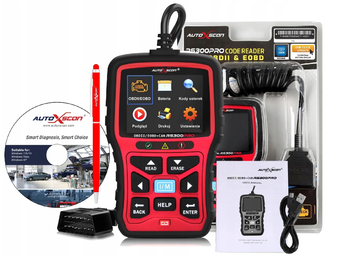 Interfejs tester diagnostyczny Jeep Pontiac RS300 Kod producenta RS300PROGRAM