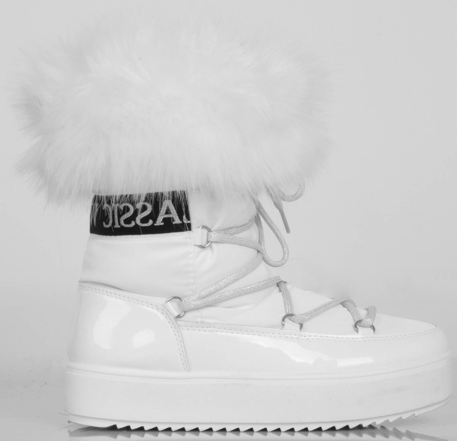 7817 BIAŁE ŚNIEGOWCE WSUWANE OCIEPLANE Z FUTERKIEM ZIMOWE 41 Materiał zewnętrzny inny