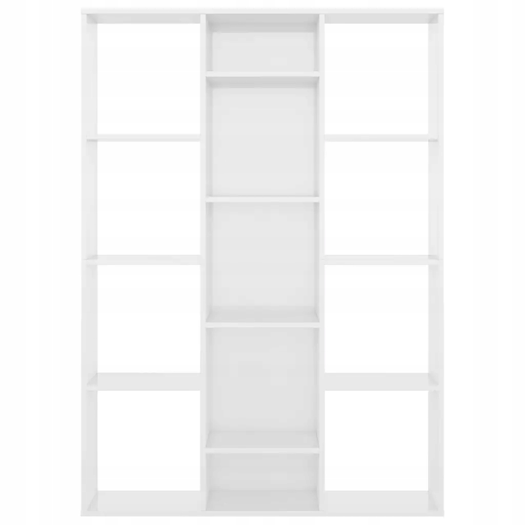 Przegroda/regał na książki, wysoki połysk, biały, 100x24x140 cm Głębokość mebla 24 cm