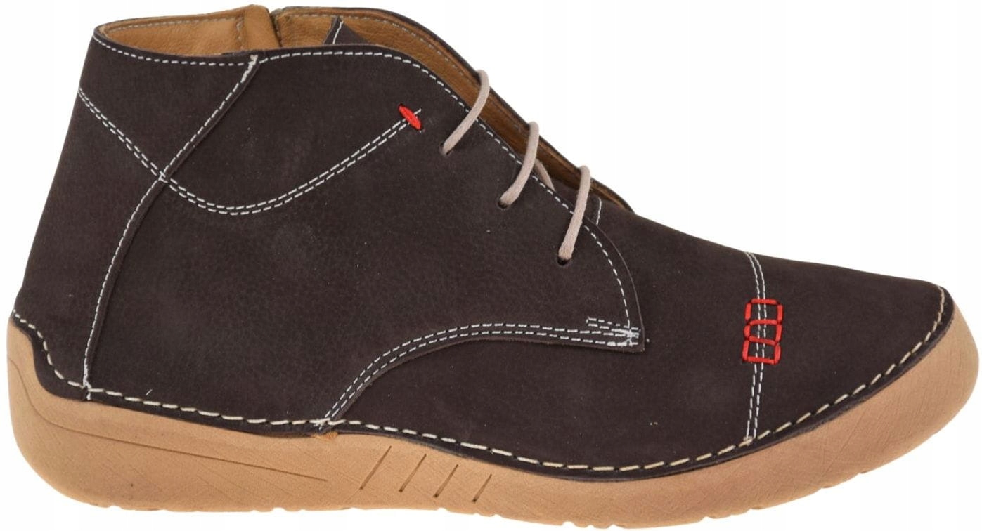 Dámské barefoot kožené boty Artiker 57C2117 hnědé nad kotník VEL.38