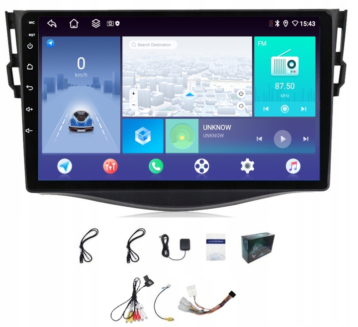 Rádio Navigácia Carplay Gps Android Toyota RAV4 2006-2012 4GB 64GB Sim