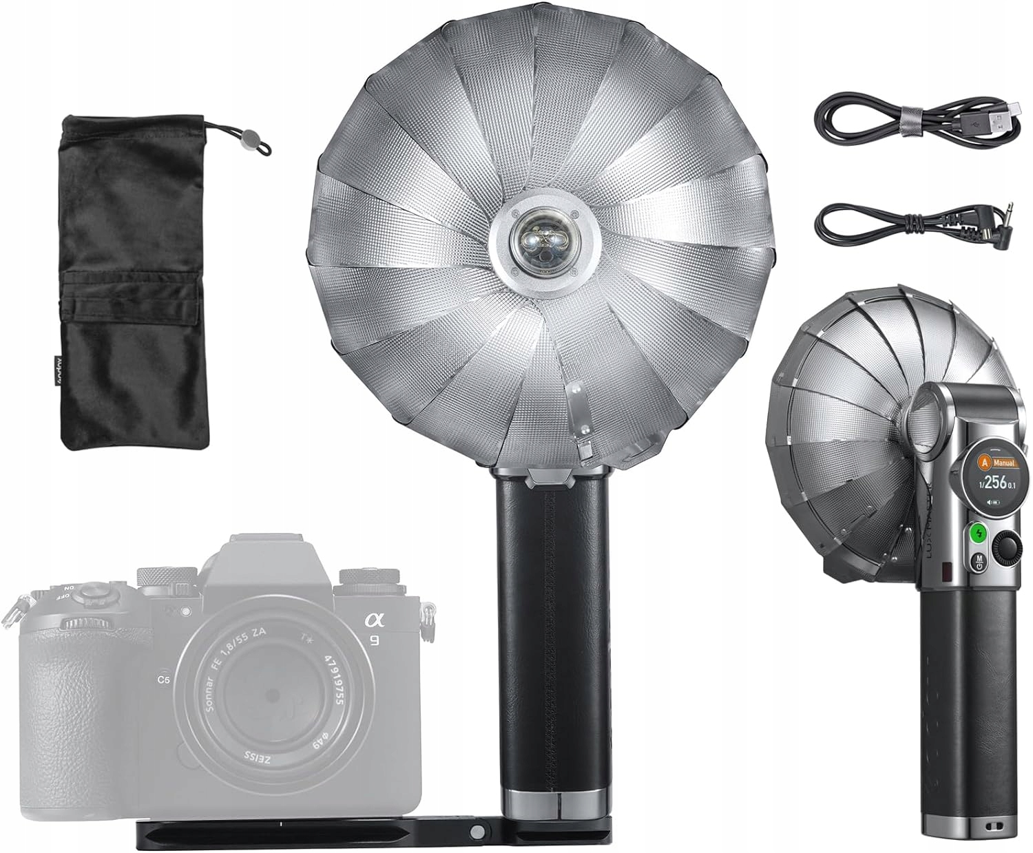 Godox Lux Master GN25 lampa błyskowa retro 6000K 300K 2,4G obrotowa głowica