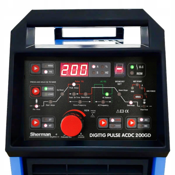 SPAWARKA INWERTOROWA SHERMAN DIGITIG 200 AC DC MMA Marka Sherman