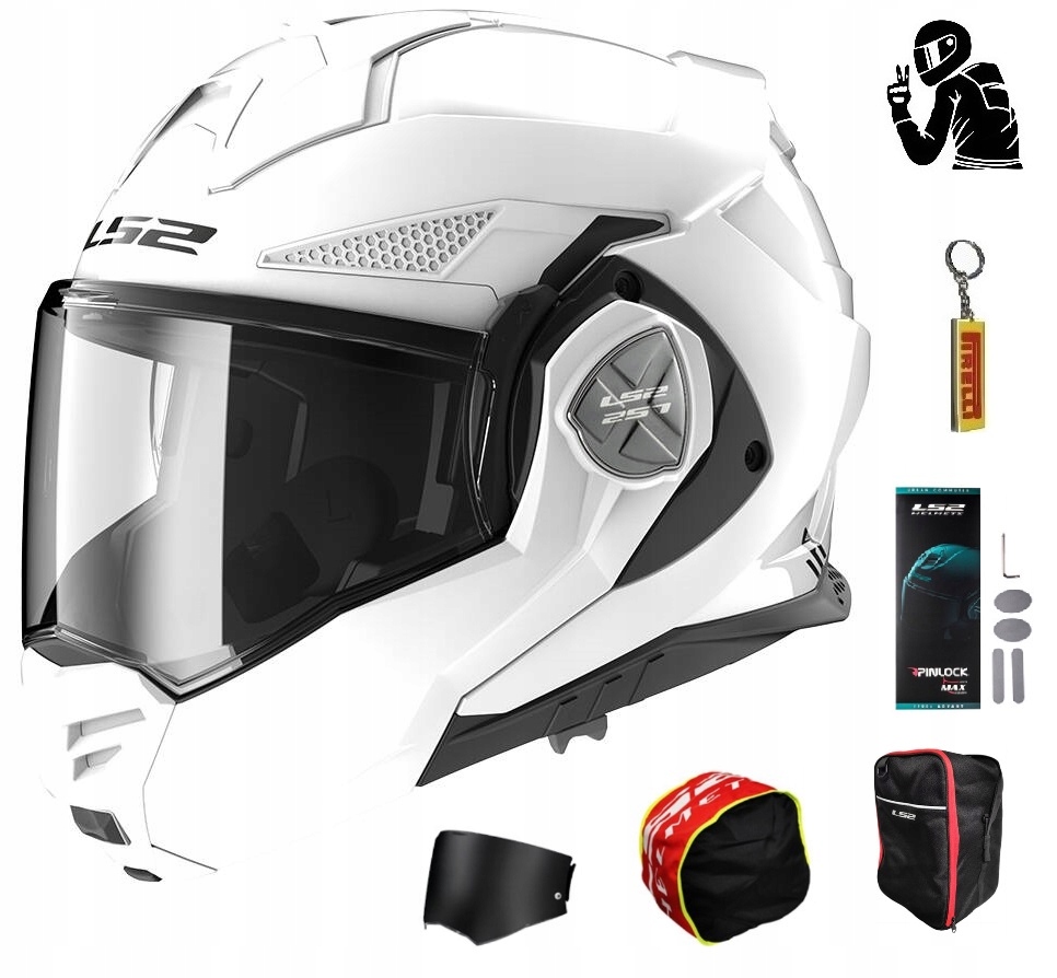 Kask Szczękowy LS2 FF901 ADVANT X SOLID WHITE M