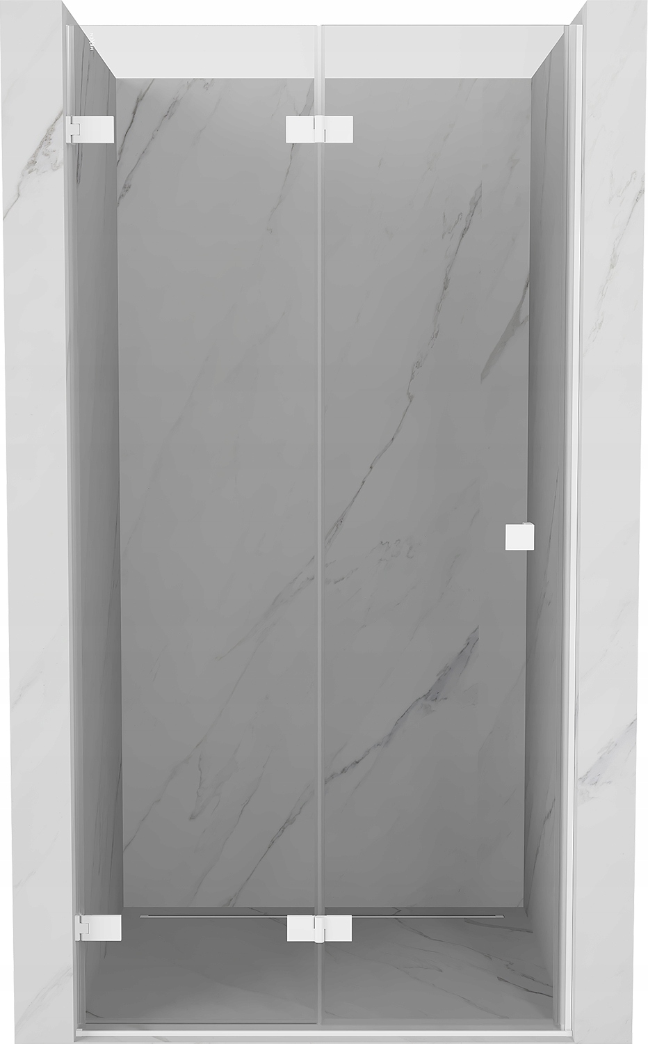 Mexen Lunar-f Drzwi Prysznicowe Składane Lewe 70 CM Transparent Białe