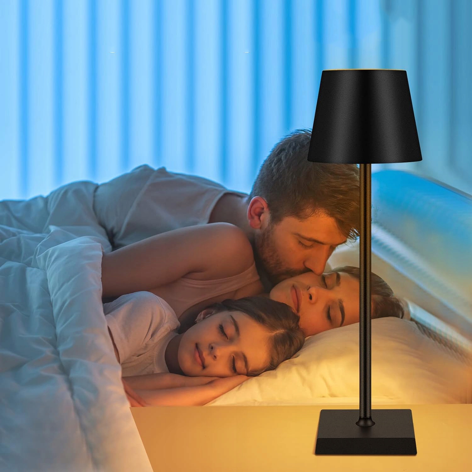 ŚCIEMNIANA LAMPA STOŁOWA LED AKUMULATOR PRZEŁĄCZNIK DOTYKOWY WODOSZCZELNOŚĆ Zasilanie akumulatorowe