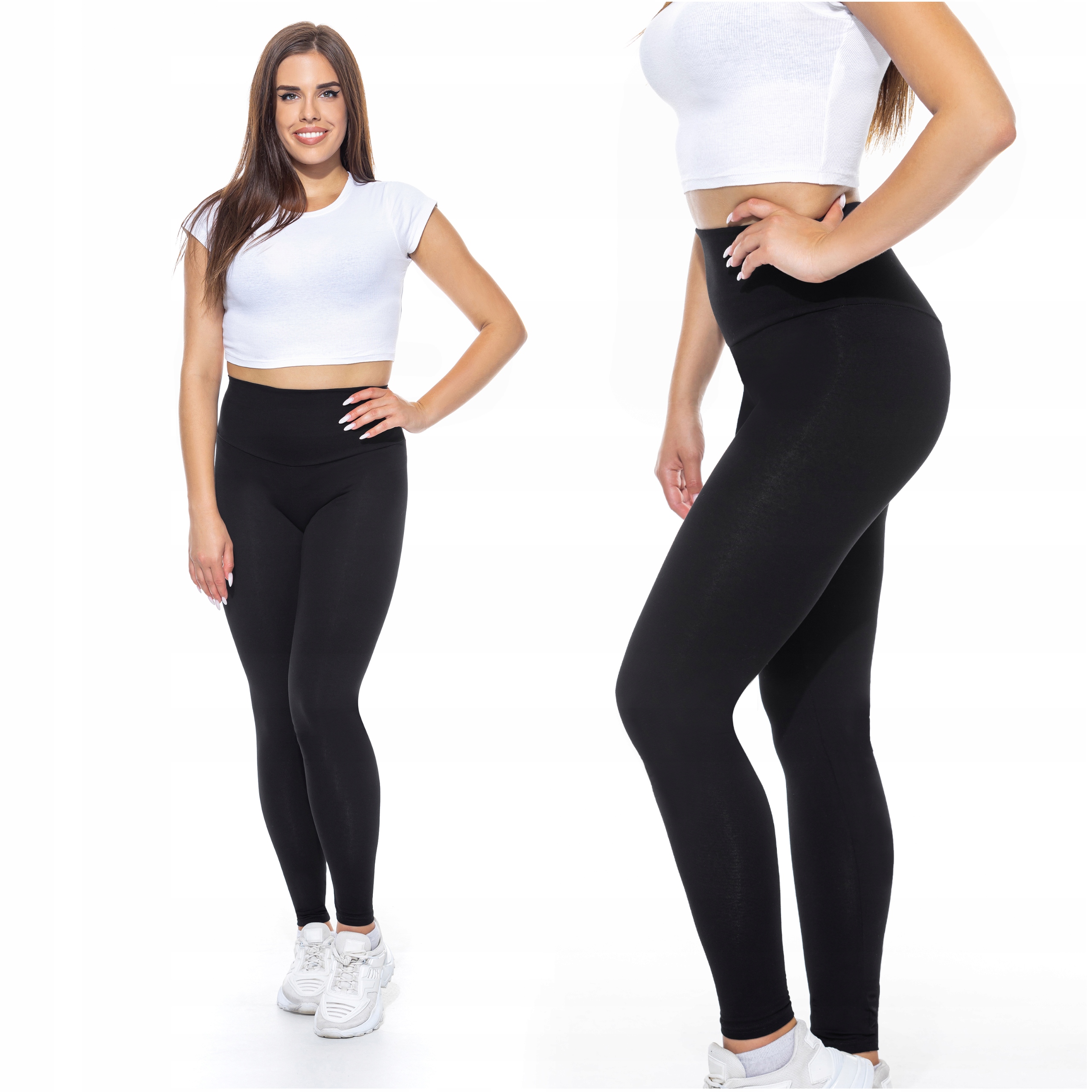 

Legginsy Fitness Glamour modelujące wysoki stan L