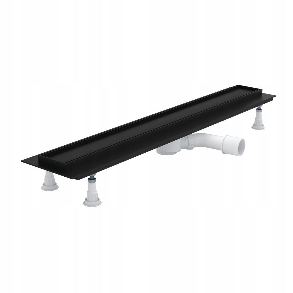 Lineární odtok Regular Line Black 100 cm s maskovacím krytem Plate-Black