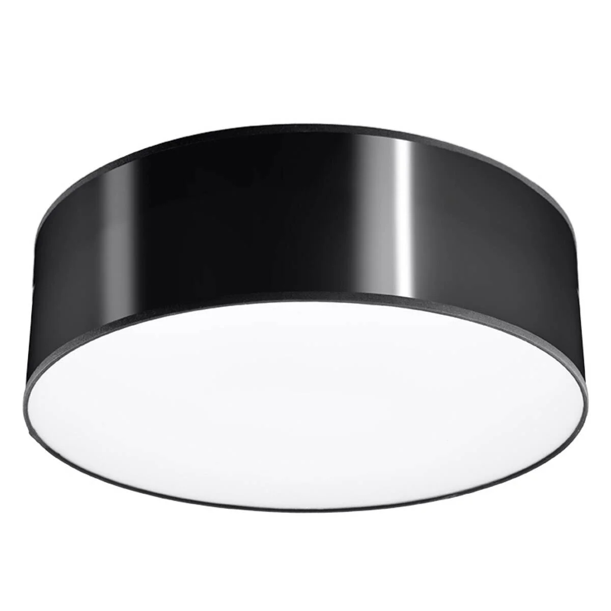 Stropné svietidlo čierny okrúhly 25 cm do obývacej izby spálne Sollux Lighting