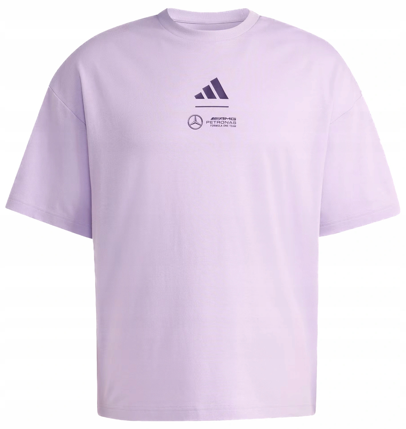 Tričko Mercedes Amg Petronas F1 adidas Premium Woven Powder Plum vel. M