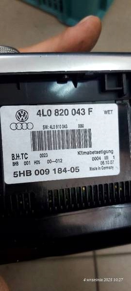 PANEL air conditioning devices 4L0820043F AUDI Q7 4L
