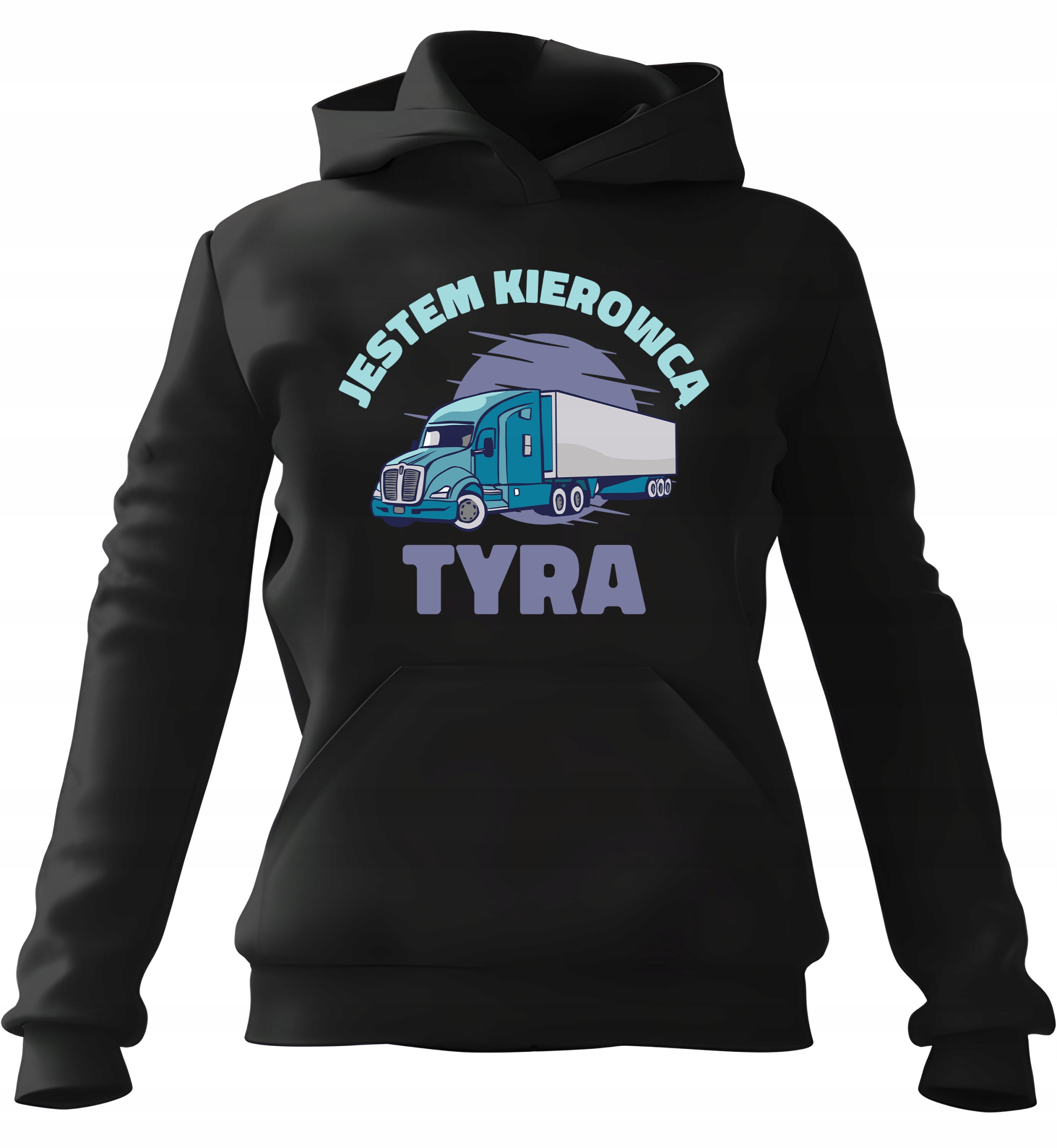 pánská mikina s kapucí Jsem řidička Tyra Černá S pro něj muže manžela
