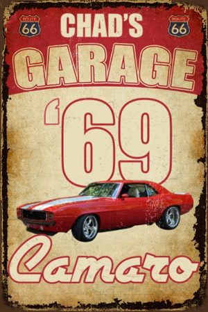

Tablica Ozdobna Blacha Chad's Garage 69 Camaro