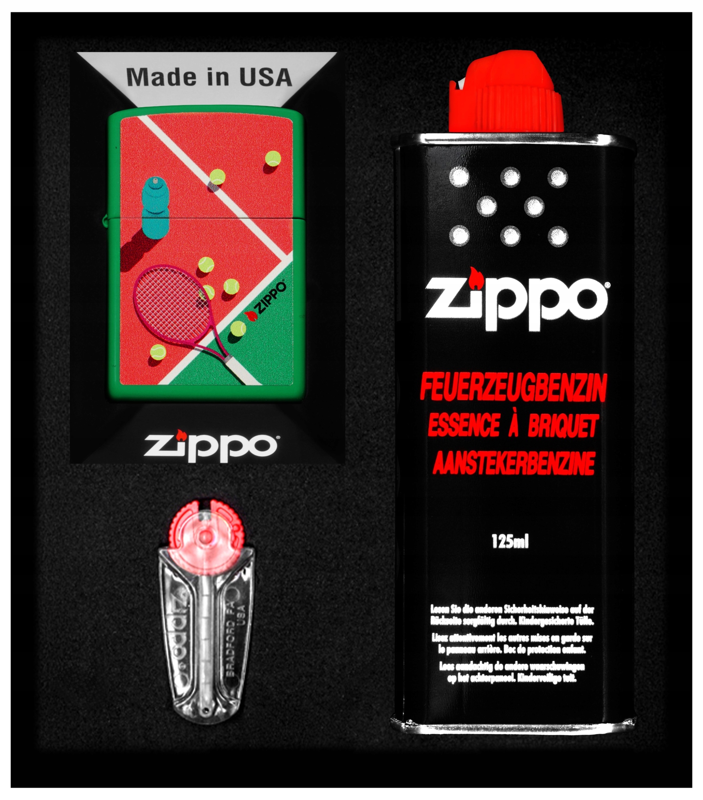 Sada Zippo Zapalovač Tennis Design Dárkový No1