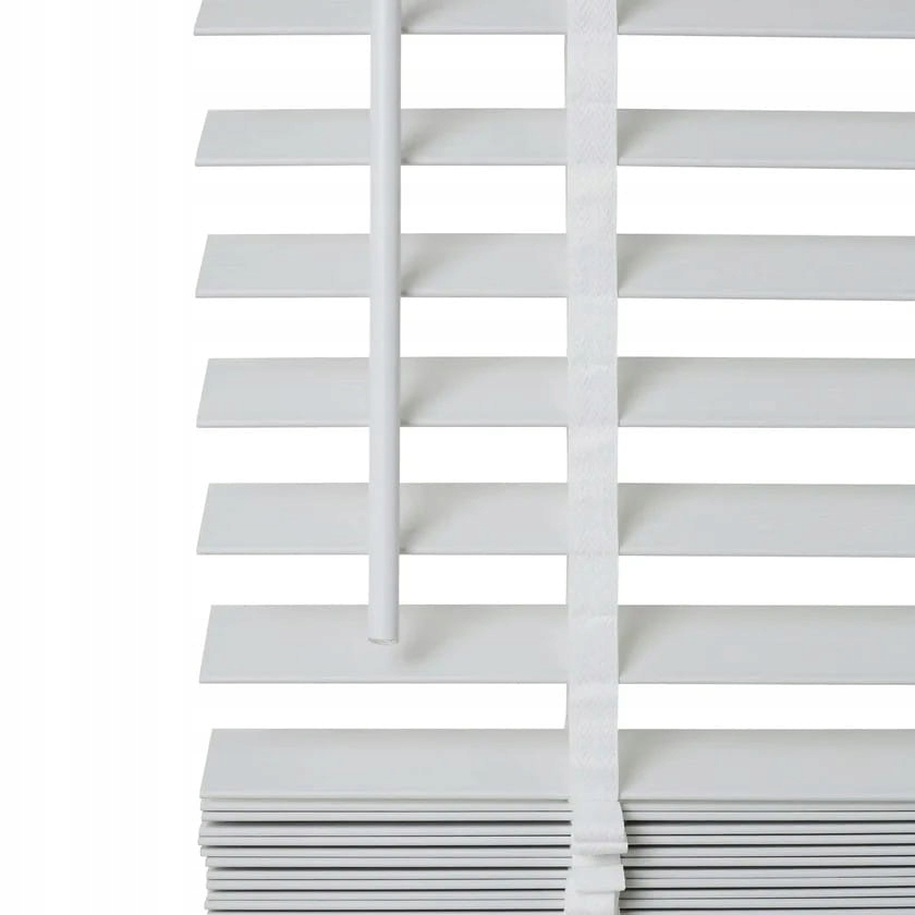 Żaluzja wenecka 180 x 180 cm biała - imitacja drewna Kolor biały