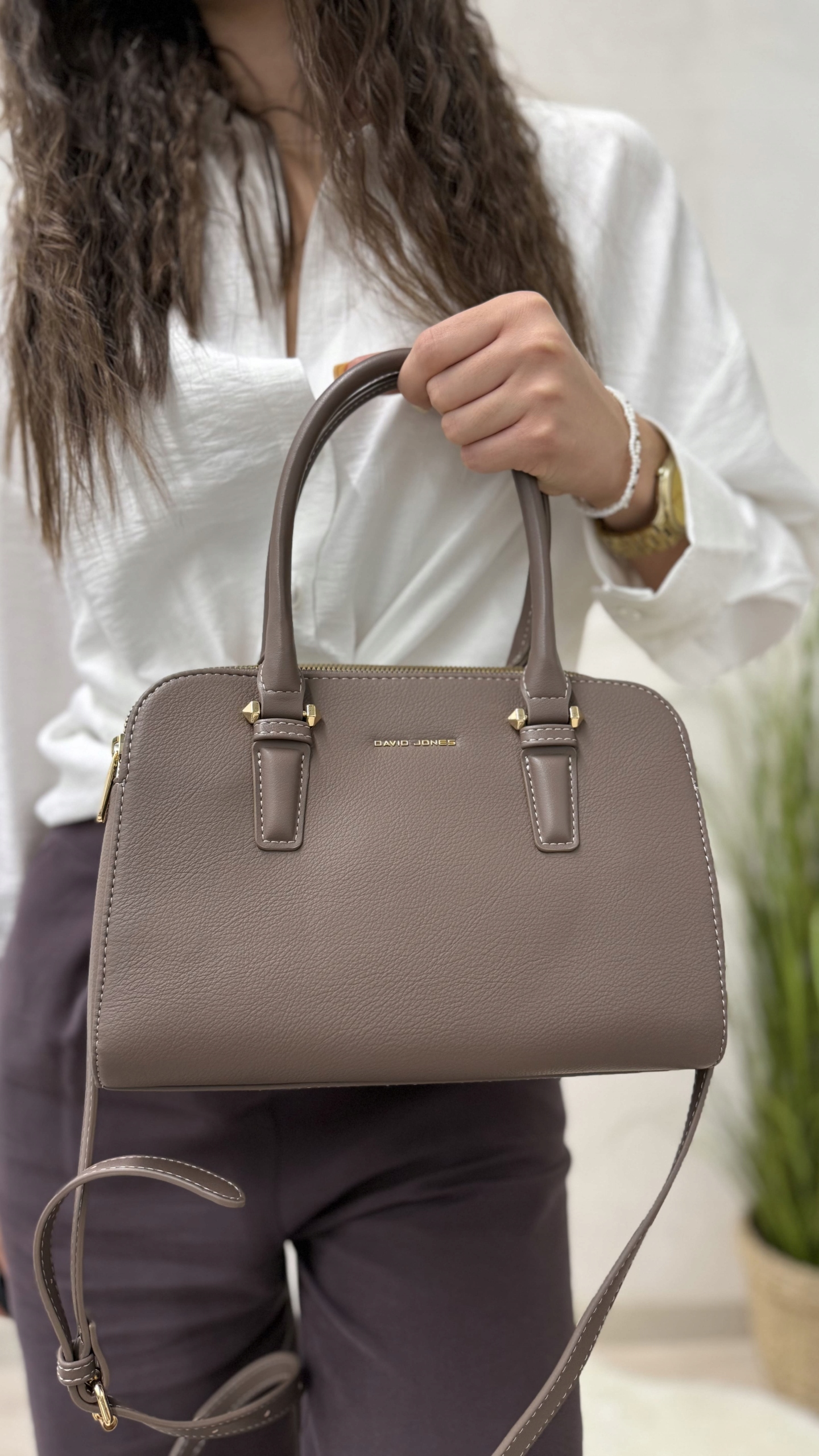 Eko Kožená Kufřík Daisy Mléčná Čokoláda