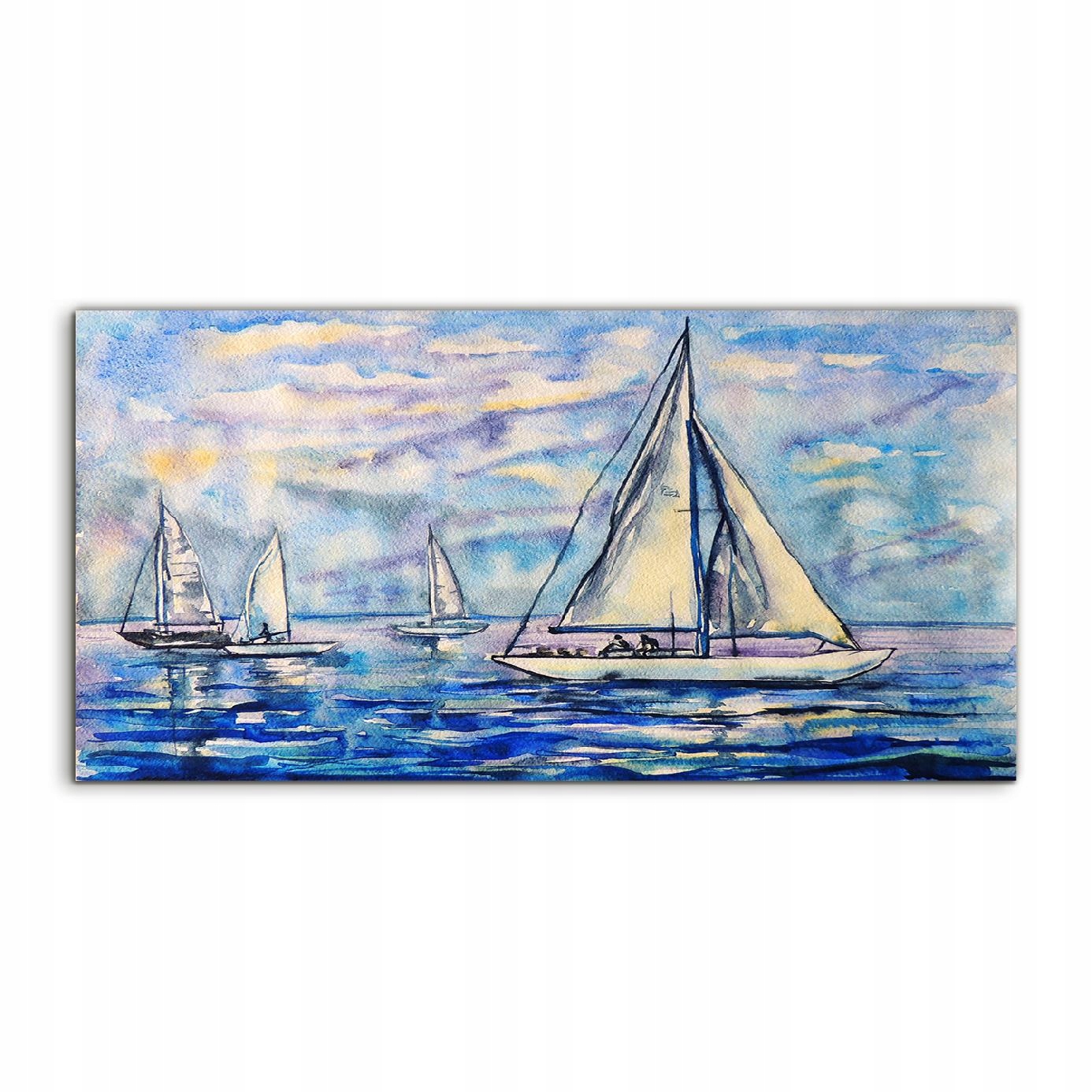 

Obraz akrylowy 120x60 na prezent Łódka Woda Niebo