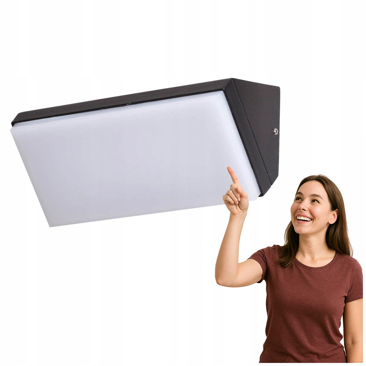 Černá nástěnná Led lampa Nave 10W na terasu Italux