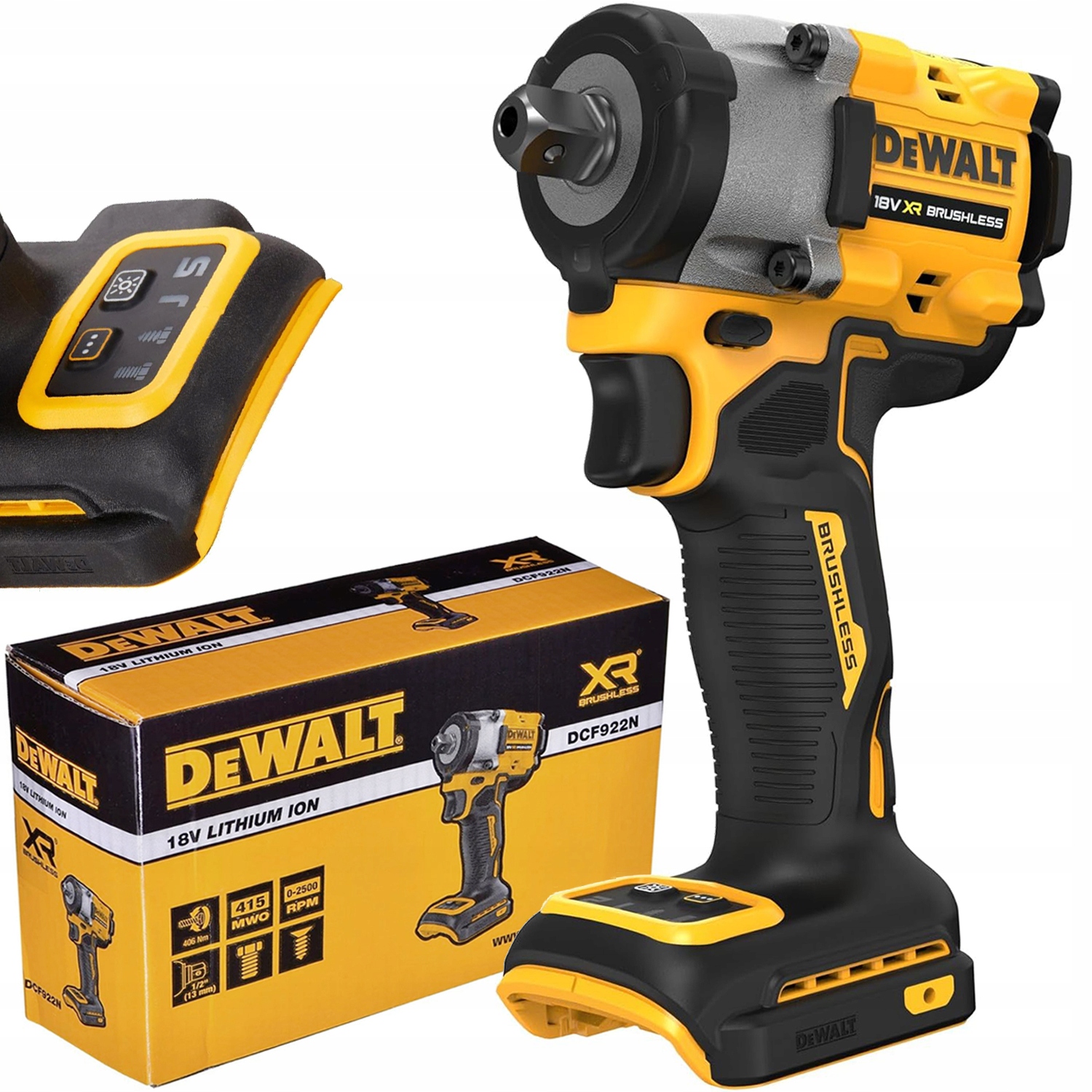 Akumulátorový rázový utahovák DeWalt DCF922N bezkartáčový 18 V 406 Nm