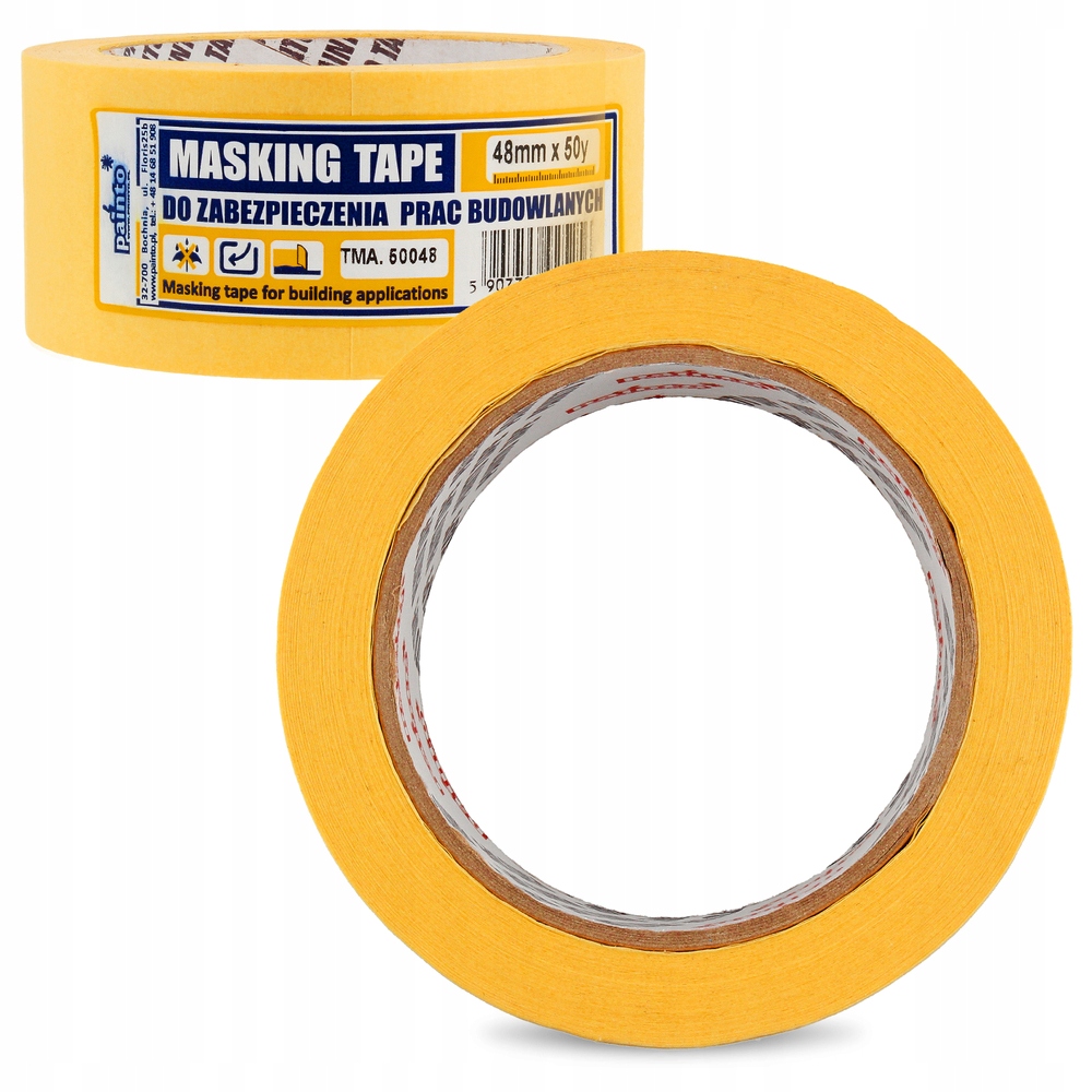 

Taśma papierowa ochronna żótła 50 m 48 mm mocna