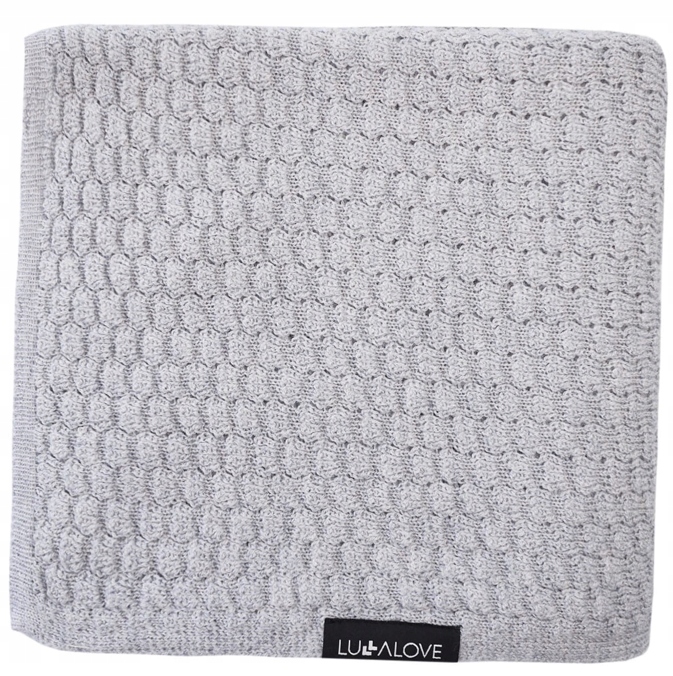 

Kocyk/otulacz merino Premium - szary Lullalove