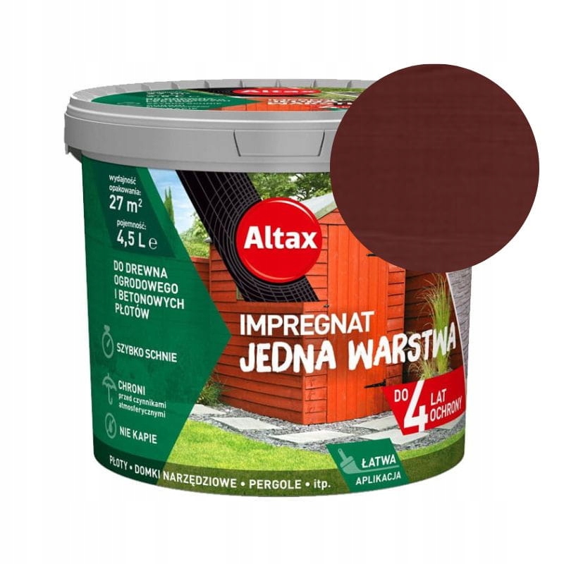 

Altax Impregnat Jedna Warstwa 4,5L orzech