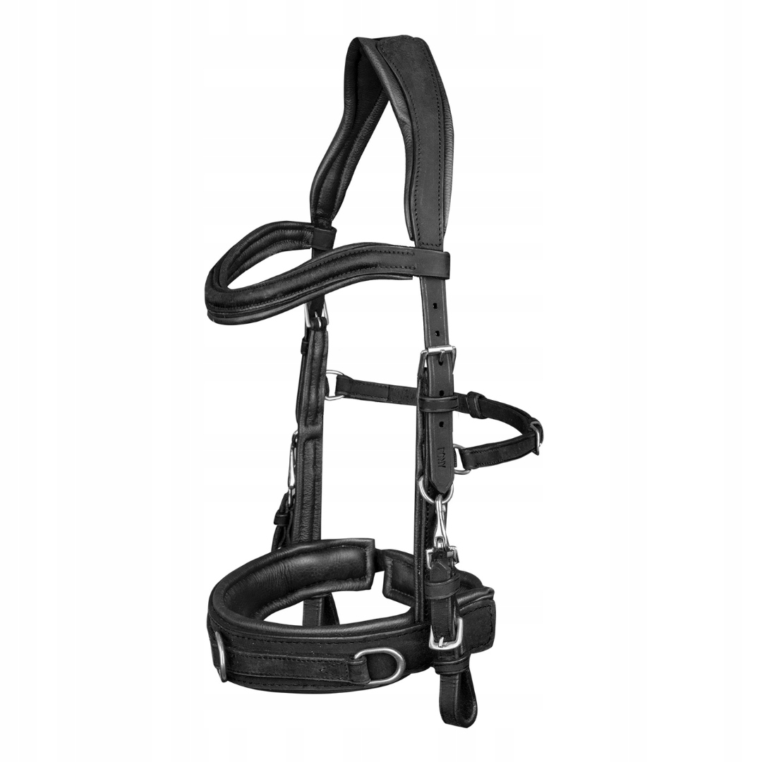 Bezudidlová Ohlávka anatomický kožený Waldhausen černý Cob