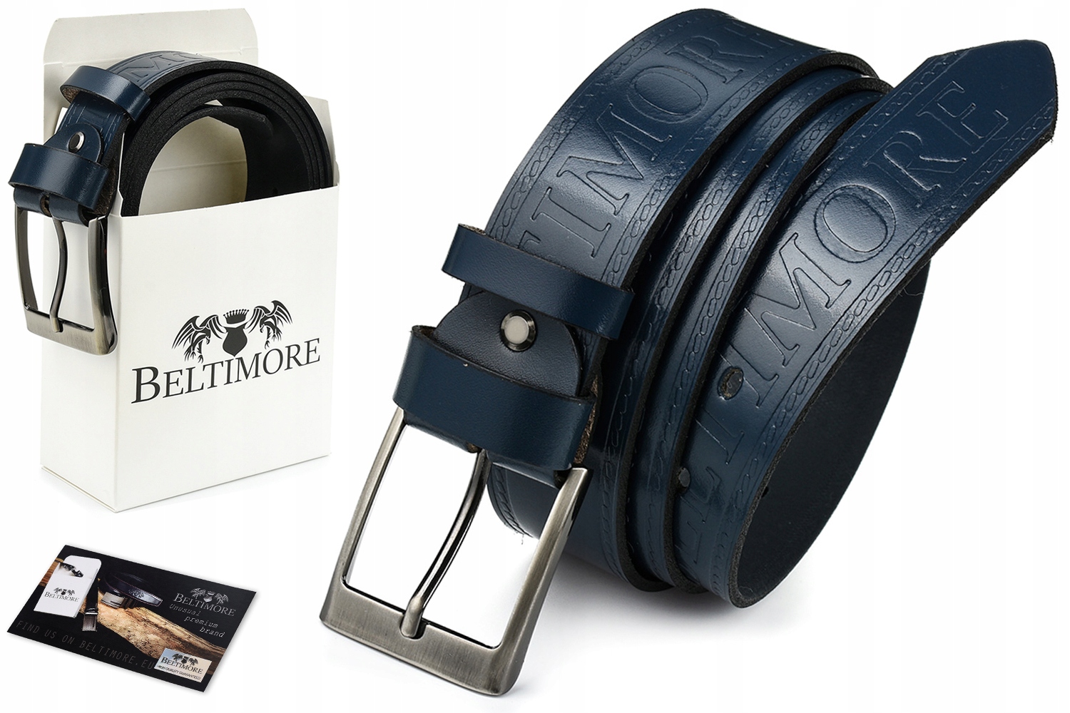 

Beltimore pasek do spodni jeans skórzany pas skóra