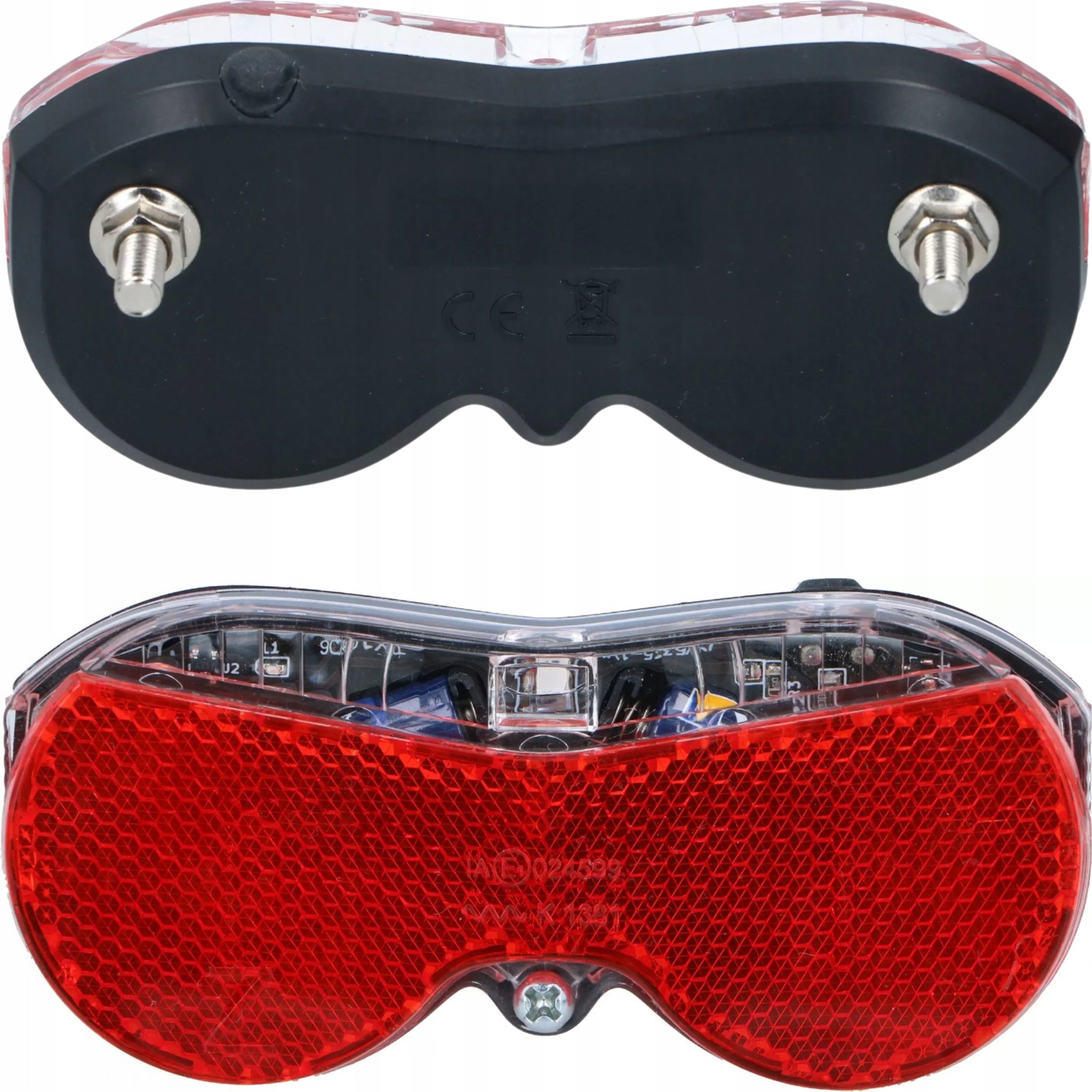 LAMPKA ROWEROWA tylna na tył Roweru LED baterie odblask DUNLOP