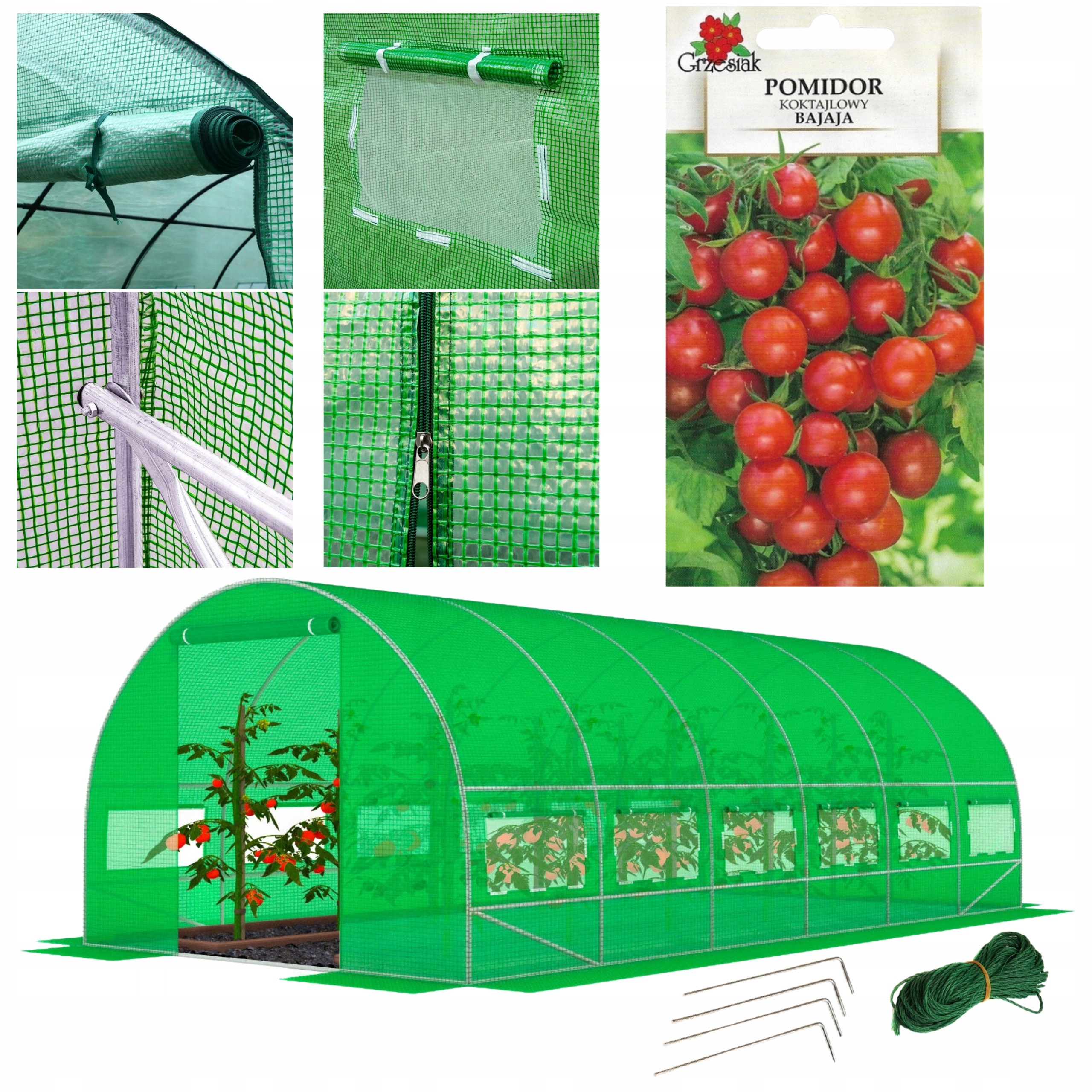

Tunel Foliowy Ogrodowy 18m2 Szklarnia 6x3m UV4