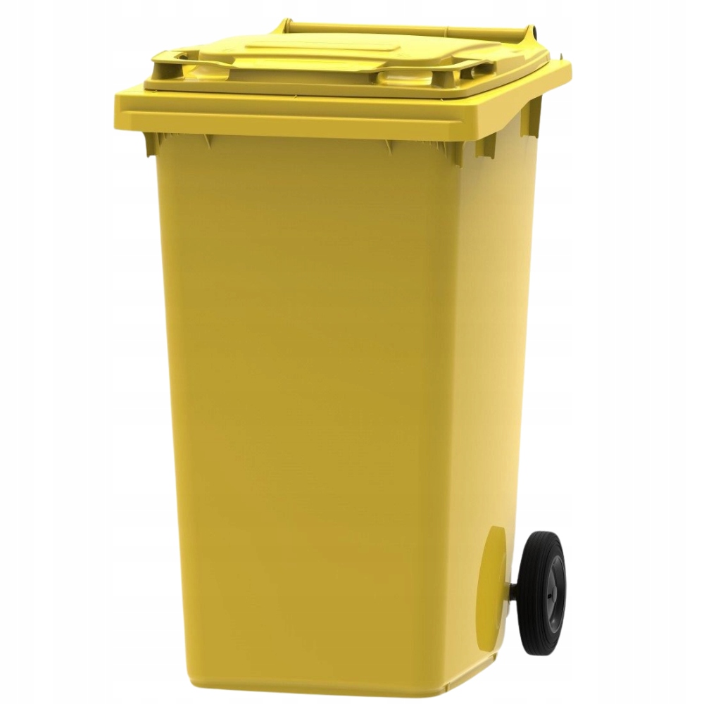 Kosz na śmieci 240L Pojemnik na metale i tworzywa sztuczne kontener Żółty