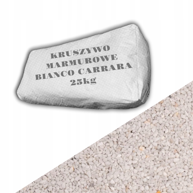 Mramorová drť Bianco Carrara 2-4 mm 25 kg