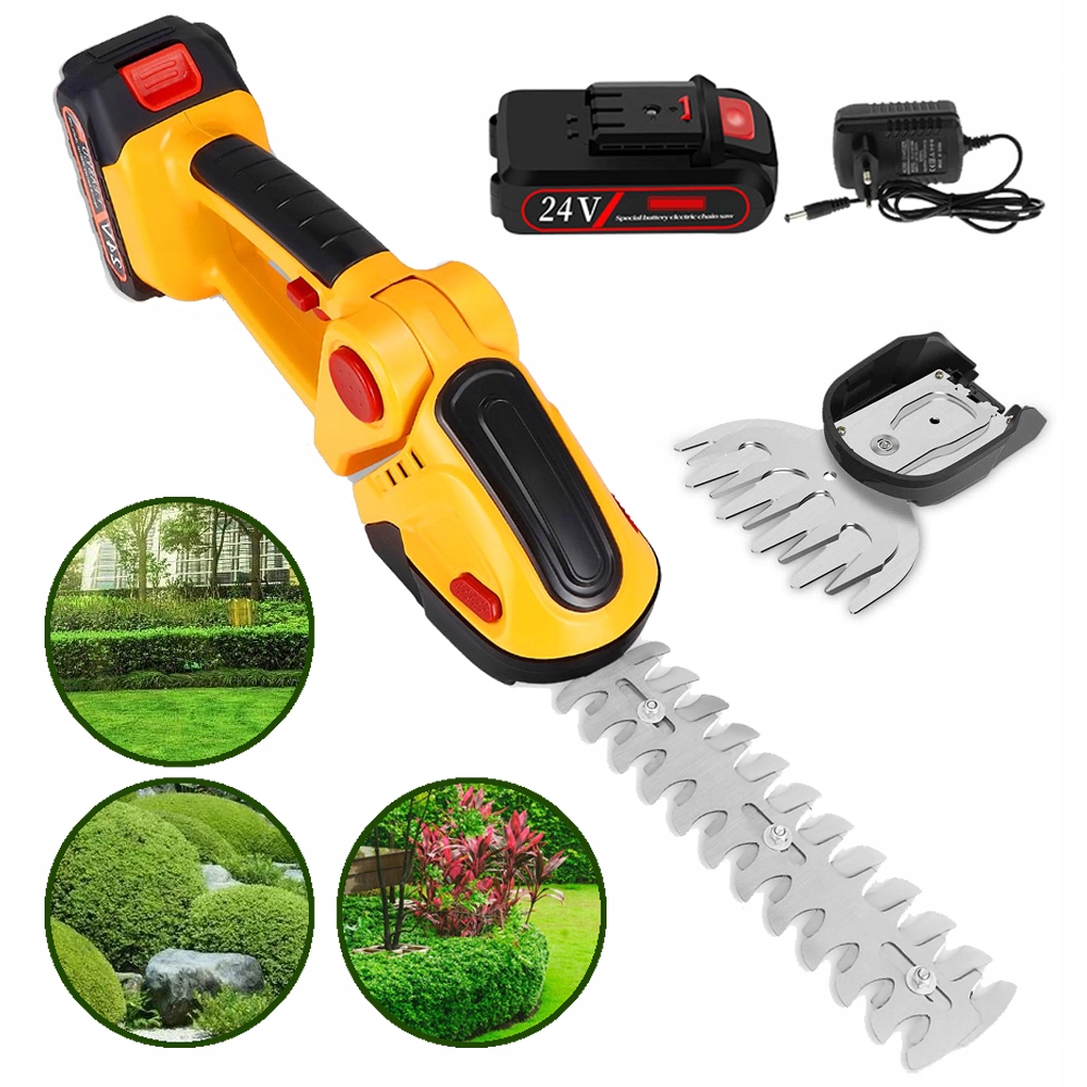 Elektrický Zastřihovač Živých Plotů 2V1, Ruční Akumulátorové Nůžky Na Keře
