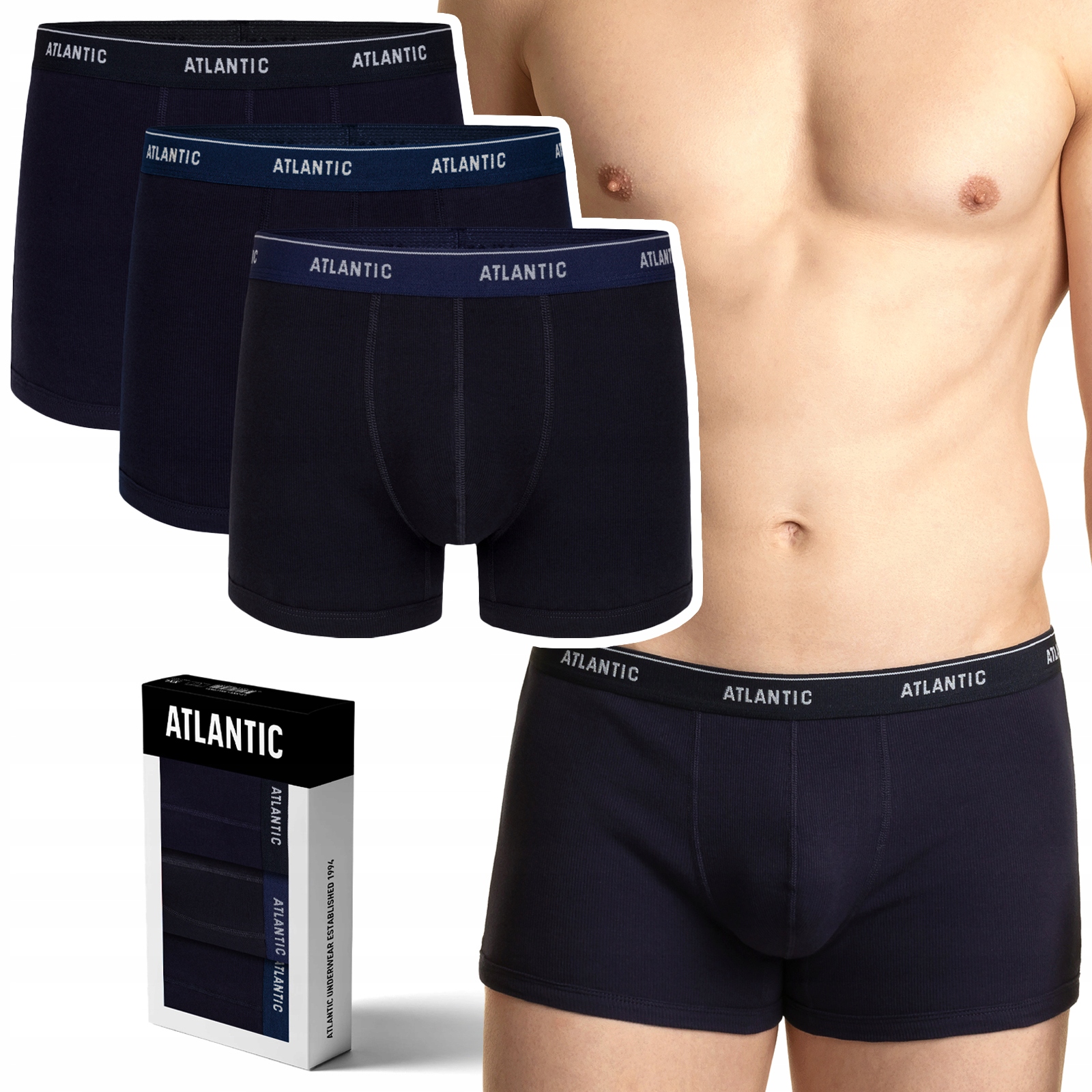 Atlantic 3MH-179 pánské boxerky šortky 3-PACK L