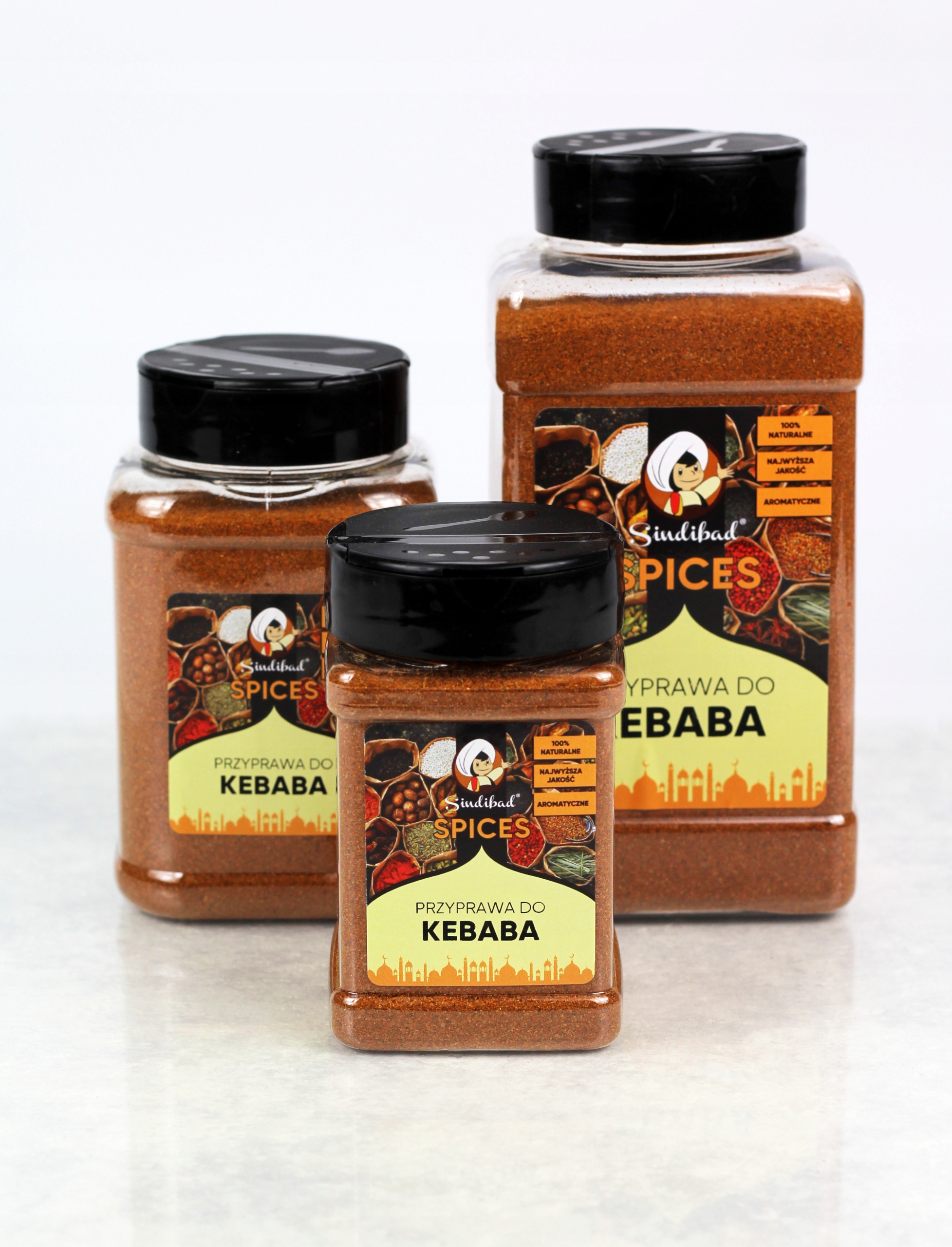 PRZYPRAWA DO KEBABA 200 g SINDIBAD 100% JAKOŚĆ Produkt nie zawiera barwników laktozy nabiału