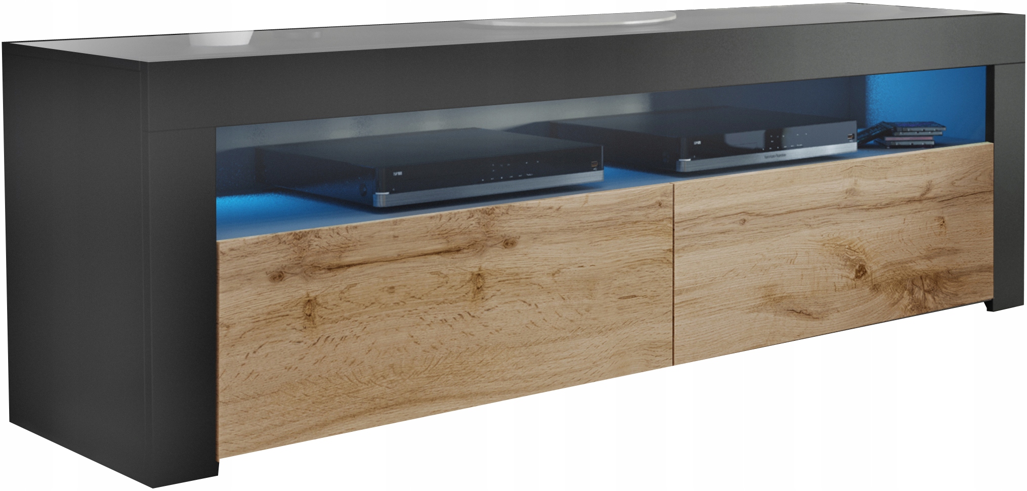 

Komoda Szafka Rtv pod telewizor czarny dąb wotan