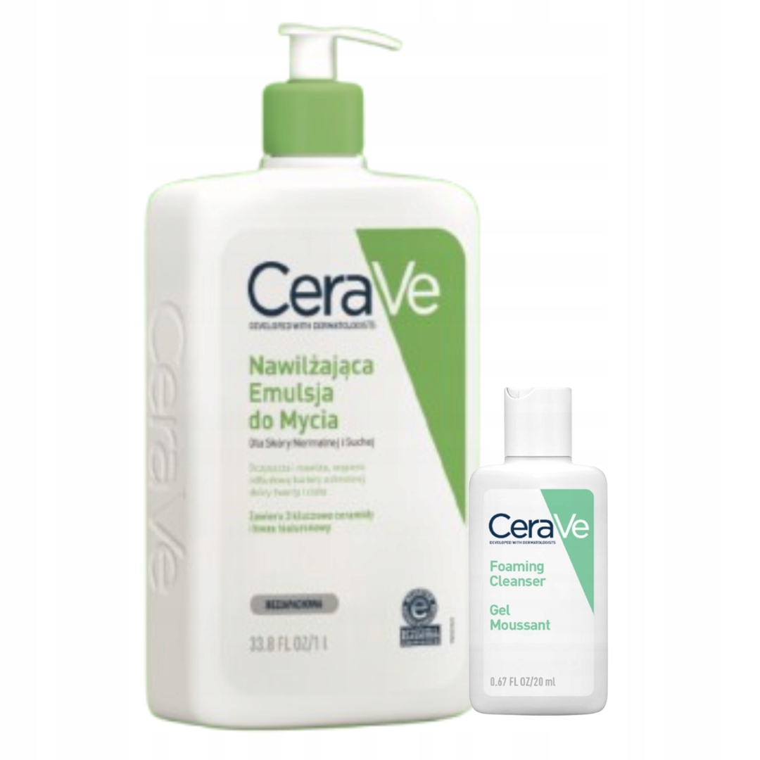 CeraVe Emulsja Nawilżająca do Mycia Dla Skóry Normalnej i Suchej 1L+